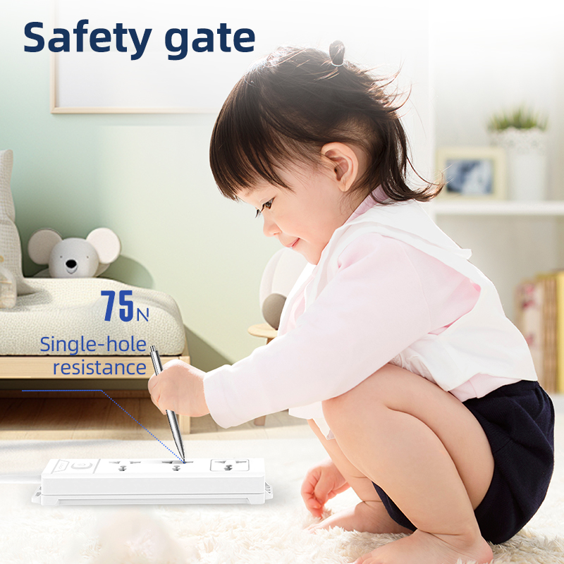 &Ocirc; cắm điện 3 c&ocirc;ng tắc 1 nguồn d&acirc;y d&agrave;i 5m - M&agrave;u trắng