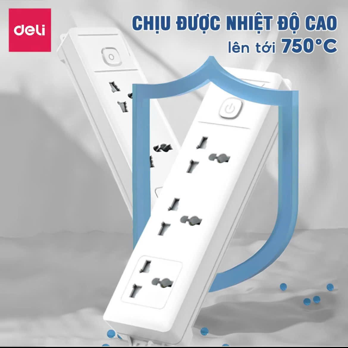 &Ocirc; cắm điện 4 c&ocirc;ng tắc 1 nguồn d&acirc;y d&agrave;i 5m - M&agrave;u trắng