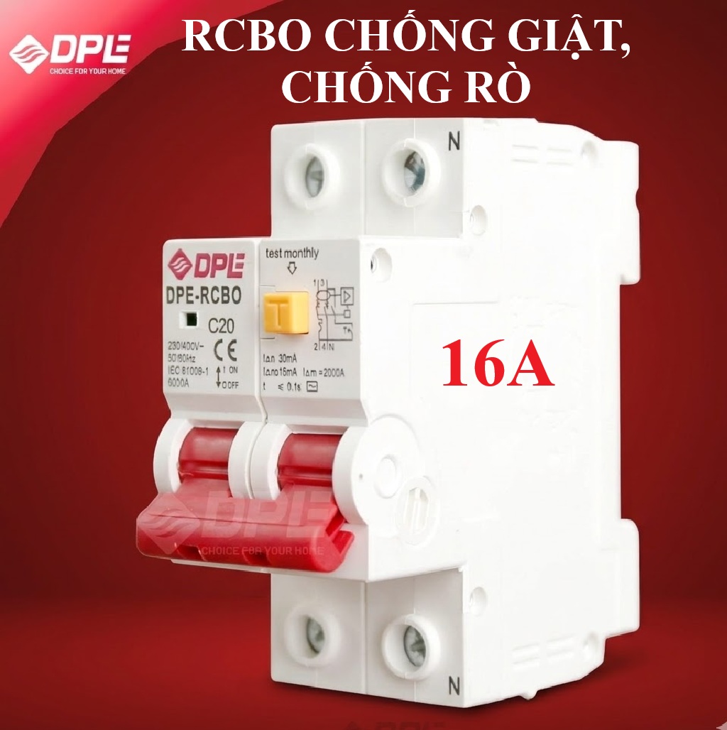 APTOMAT RCBO 2 PHA 16A DPE-RCBO-162P
