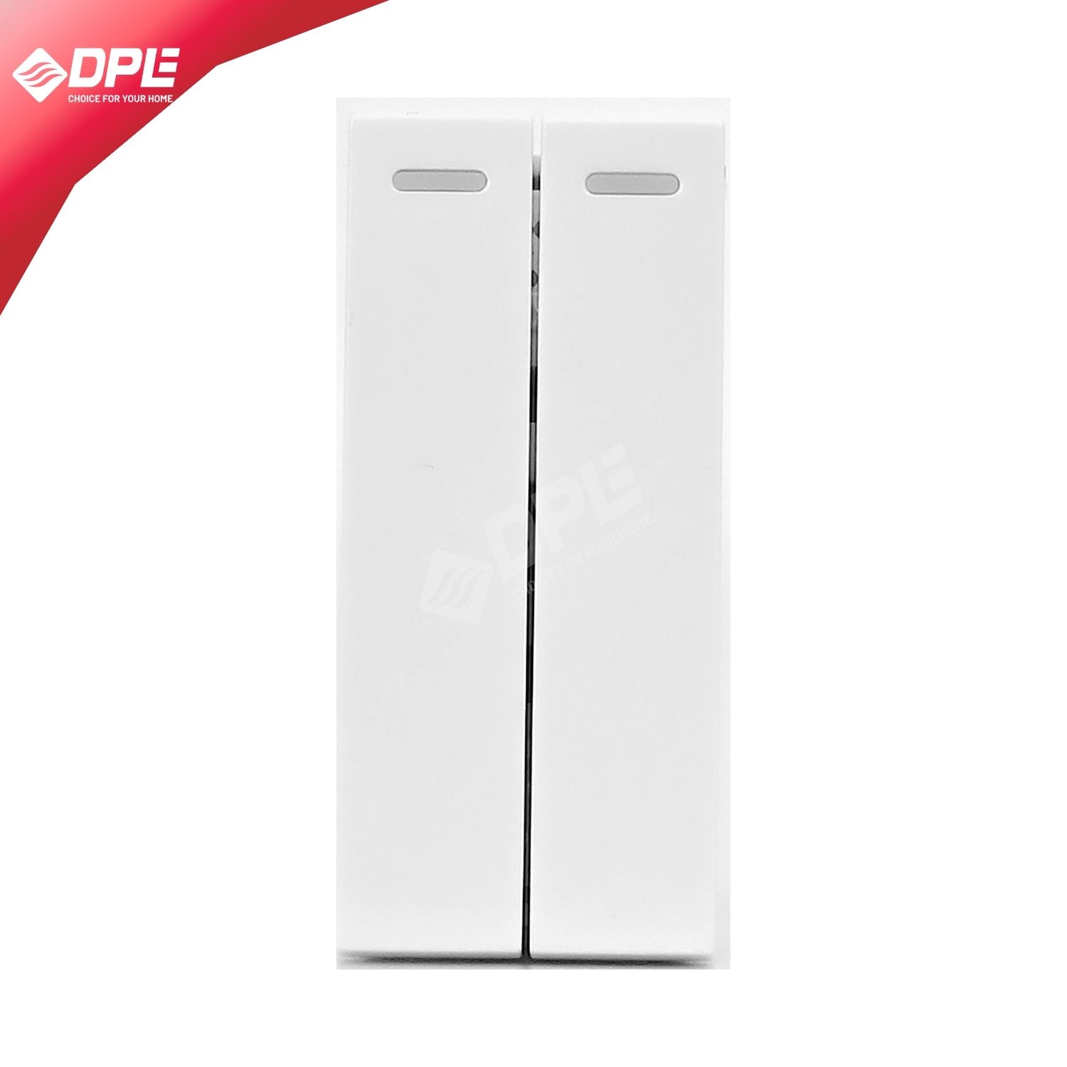 Hạt Ổ cắm đơn 2 chấu trắng sứ size S DPE-WS2S
